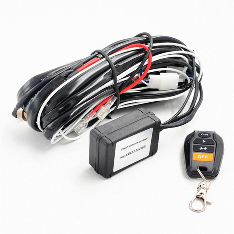 越野车改装灯控制器无线遥控爆闪开关继电器线束保险开关无损安装