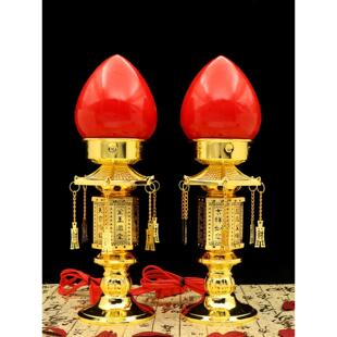 铜合金佛前神灯社灯佛堂金玉满堂供佛光灯关公招财神波灯宫大号