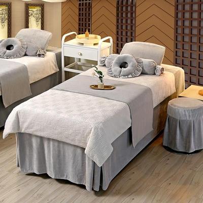 网红美容床罩四件套牛奶绒秋冬新款美容院专用轻奢高级感按摩床单