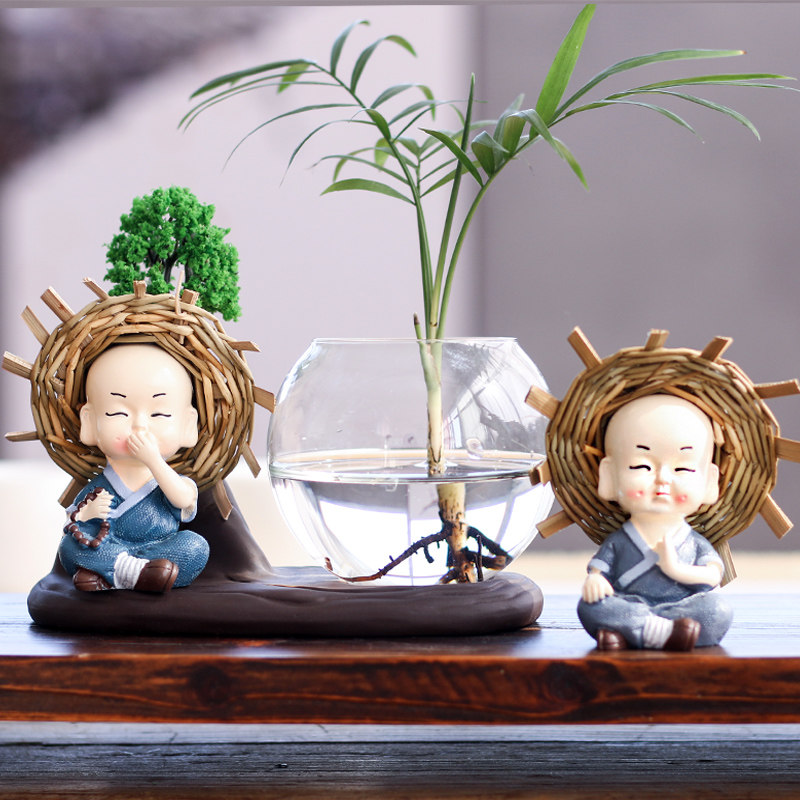 速发创意绿萝水子花瓶插皿器花瓶培水养植物花盆容器家居装饰摆件
