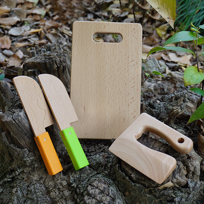 速发高级全实木榉木菜板切刀非常亲实过家家厨房厚子玩厅餐具家居