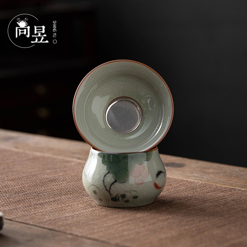 速发网漏过滤网道滤茶叶公茶杯一体式漏网滤茶滤茶器泡茶具配件