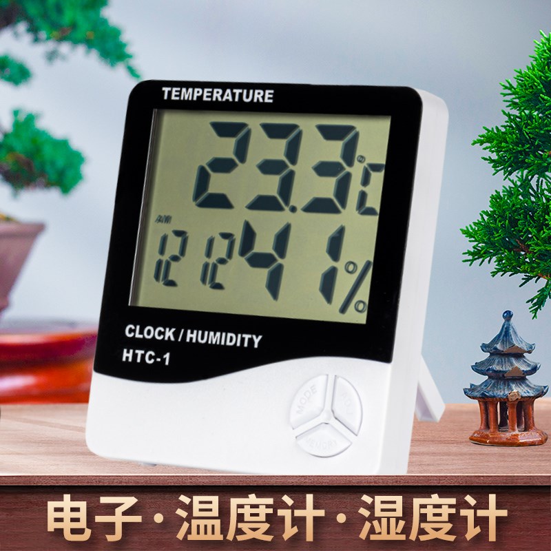 速发温度计室内家用精准高精度电子壁挂大棚气温计数显干湿温度计