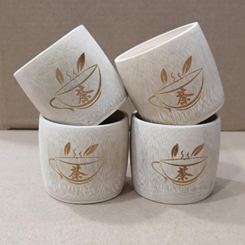 现货速发4个一套无漆竹制品竹筒杯子竹杯子竹水杯酒杯茶杯.