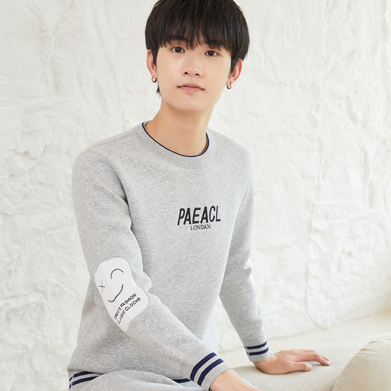 速发男士保暖衣加绒加厚中暖少年保青内衣套装男初中高冬青年学生