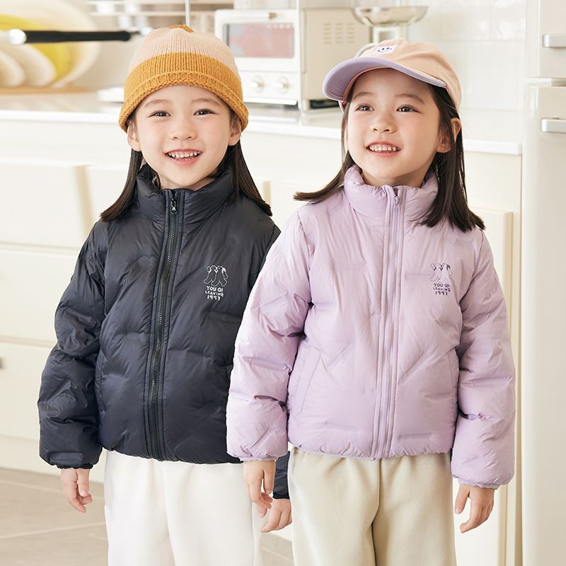 儿童羽绒服冬季轻薄款男女童韩版2025新款小童白鸭绒宝宝短款棉袄