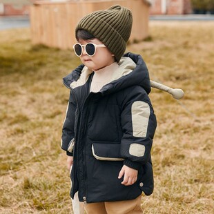 儿童羽绒服男童2024新款1到2岁婴儿3童装5小童男宝宝冬季加厚外套