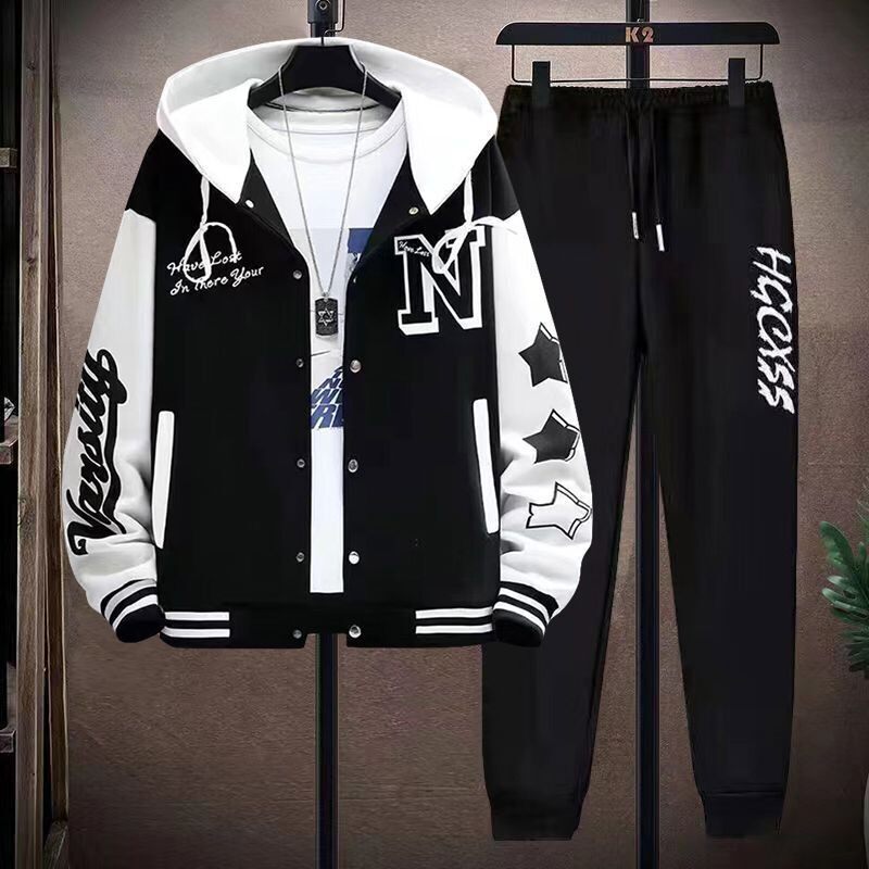 13青少年春秋装12开衫卫衣男孩14岁初中学生15大童运动套装男装潮