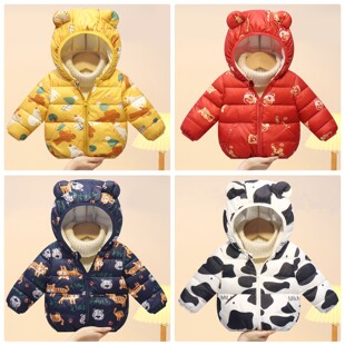 秋冬季儿童棉服男女宝宝保暖外套婴幼儿羽绒棉袄小童中童轻薄棉衣