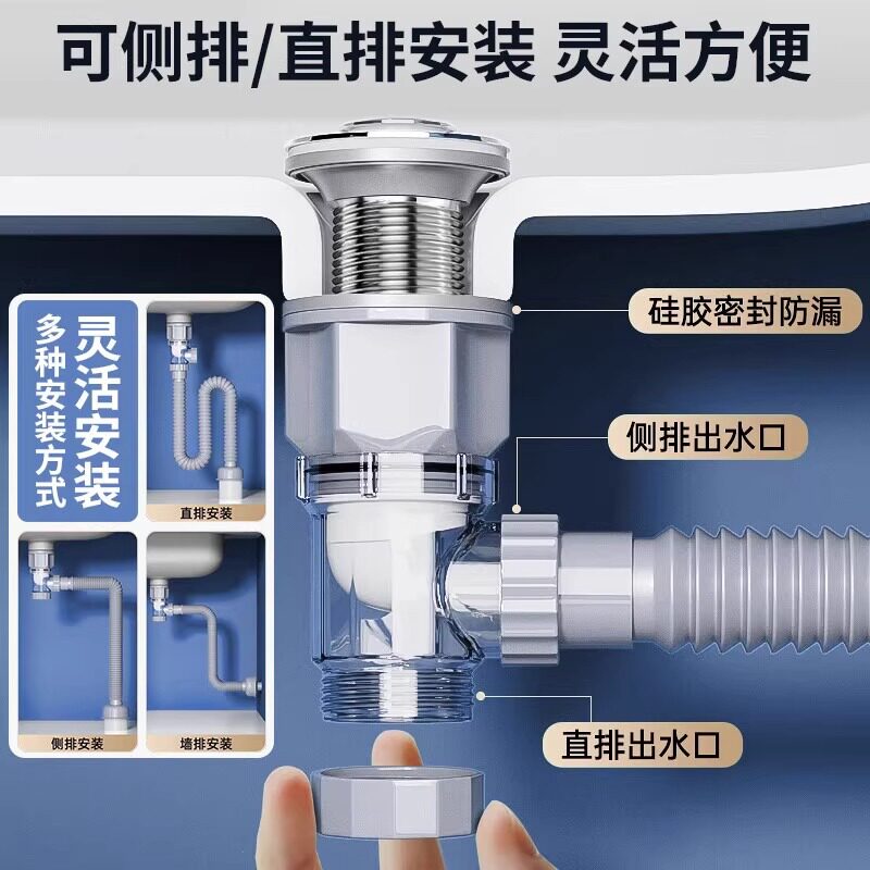 洗手盆洗脸盆面盆下水管