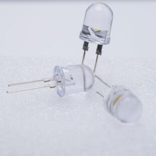 F10圆头白光0W大支架le5d灯珠架10mF10圆头m宽支白灯.手电筒光源