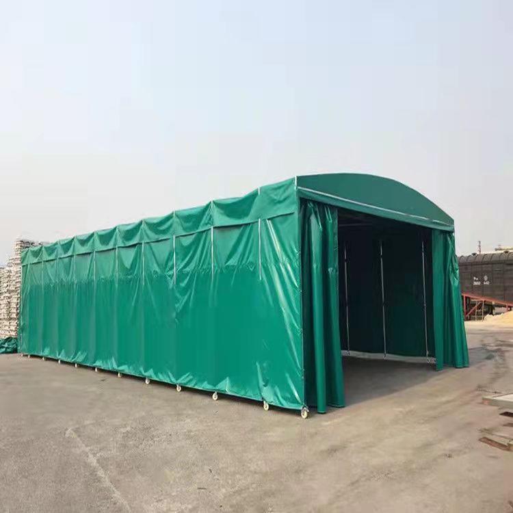 户外收缩停车棚大型推拉活动电动仓库篷折叠遮阳蓬移动伸缩防雨棚