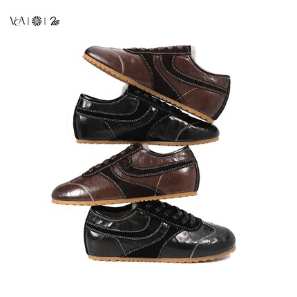 VCA加绒女鞋休闲德训鞋秋冬季百搭真皮复古春季潮流低帮百搭真皮