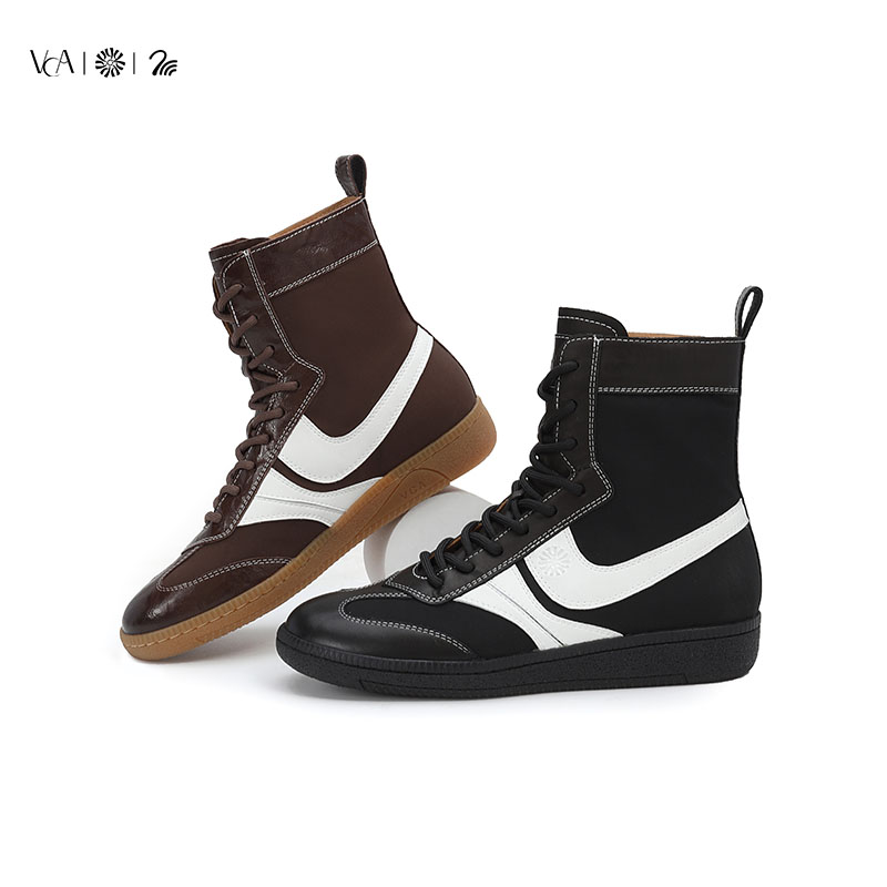 VCA（女鞋）【天鹅SWAN】马丁靴复古高帮板鞋英伦风休闲运动百搭