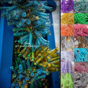 手工diy创意弹力扭曲管软管网纱管子立体造型服装 毕业设计师面料