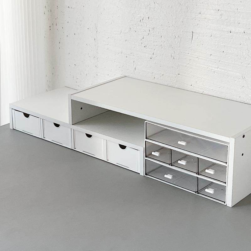 书桌布置电脑增高架台式置物架桌面收纳盒宿舍办公桌笔记本显示器