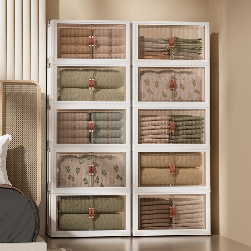双开门收纳柜多功能分层置物柜家用衣物抽屉式裤子衣服整理柜子