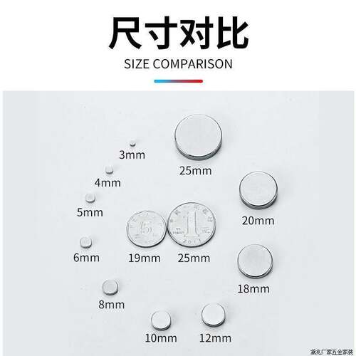 N52超薄圆片强磁磁铁吸铁石高强磁钢圆形铷钕铁硼强磁片0.5mm厂家