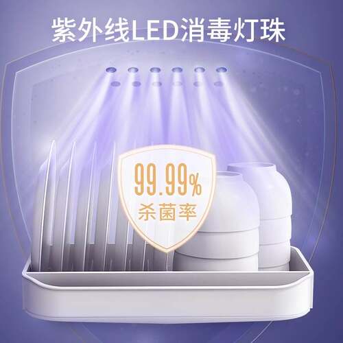 消毒碗碟收纳架厨房台面碗筷收纳盒餐具盘子沥水置物架子碗柜家用