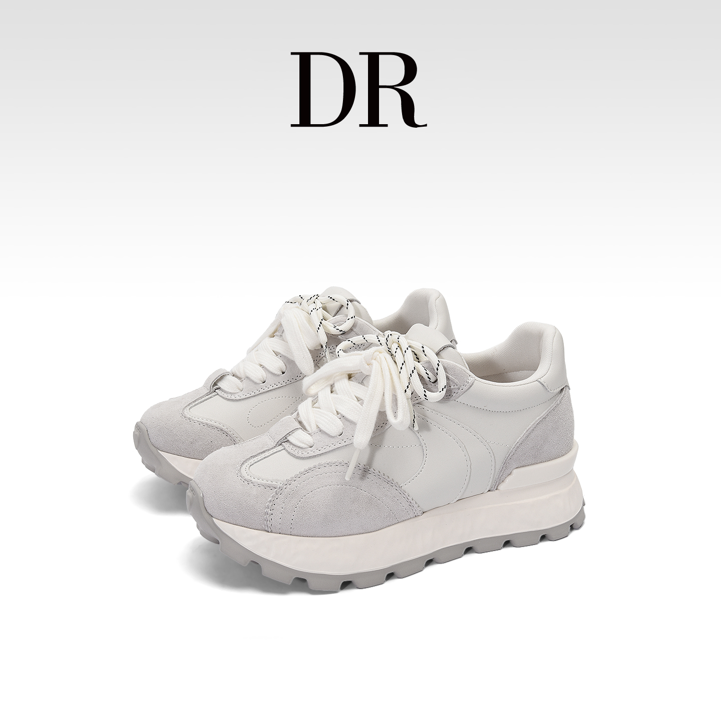 透气休闲小个子厚底内增高德训鞋