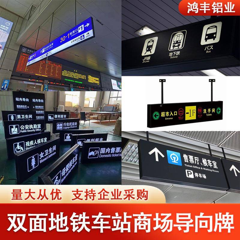 商双场导向指示牌面灯箱01下车库告停车场地铁镂空导视led广吊地