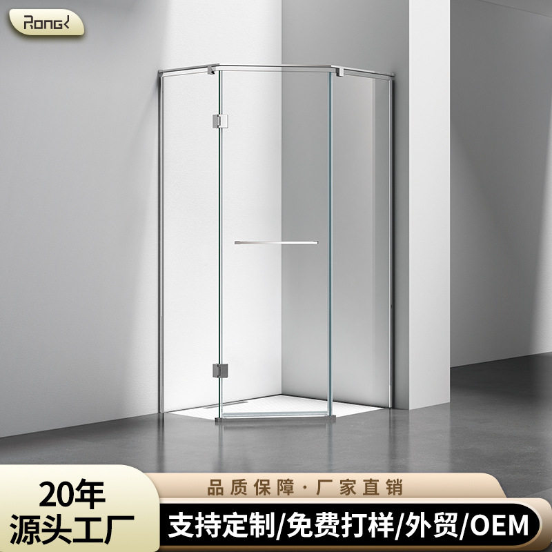 304不锈钢弧扇形淋浴房隔断