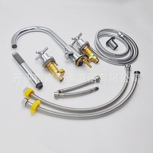 工直销浴缸龙缸头边四孔冷热厂工水8125多功能龙头酒店程