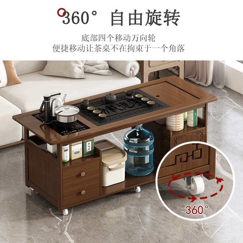 移动边几家用茶桌茶台客厅茶几沙发边柜茶水柜中式烧水壶一体茶车,住宅家具,移动边几/推车,淘宝优惠券,粉丝福利购,淘宝优惠卷