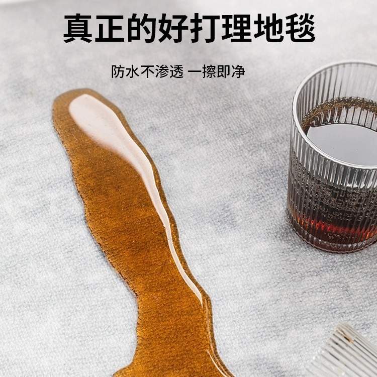 地毯客厅2024新款免洗可擦圈绒意式极简沙发轻奢高级卧室灰色耐脏