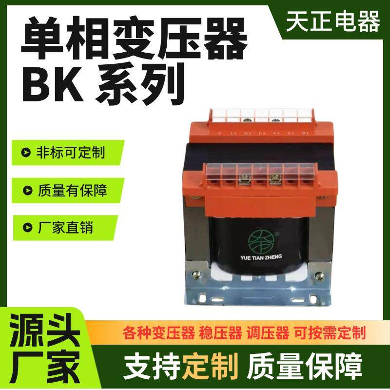 广州天正单相控制变压器BK-63VA100VA200VA300VA400VA500VA380V6V