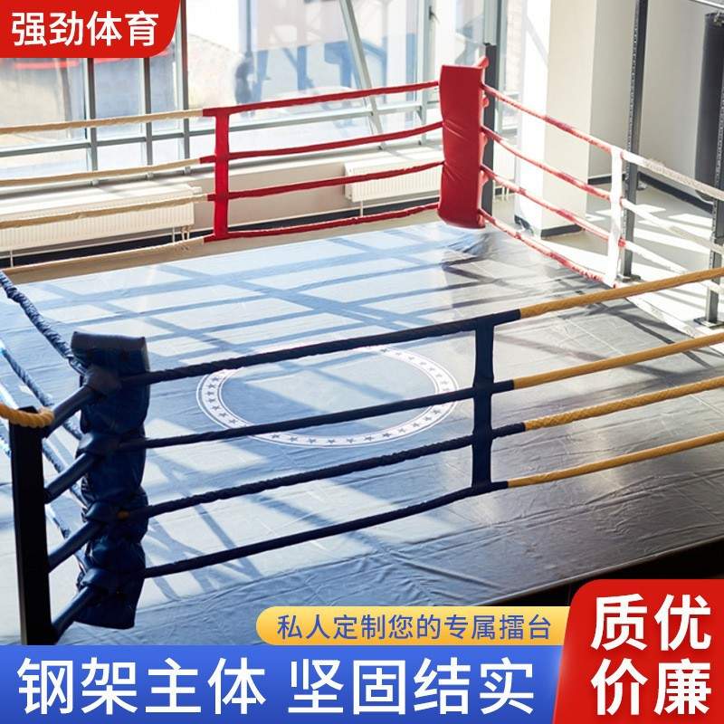 拳击台擂台比赛标准台式散打泰拳落地训练武术散打钢架结构健身房