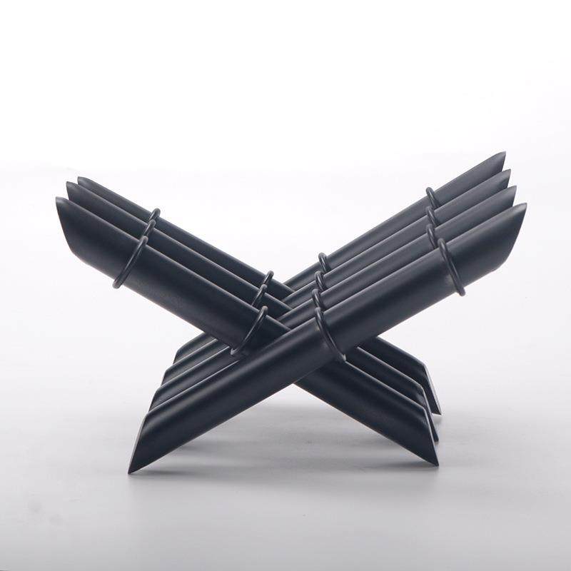 现代轻奢竹节不锈钢交叉x型书架创意书房软装饰品摆件金色样板间