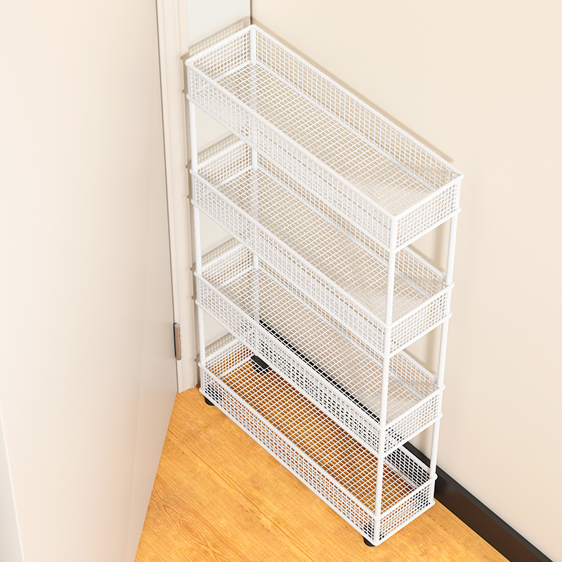 夹缝置物架收纳柜窄缝缝隙门后极窄超薄浴室靠墙窄款窄柜狭缝落地