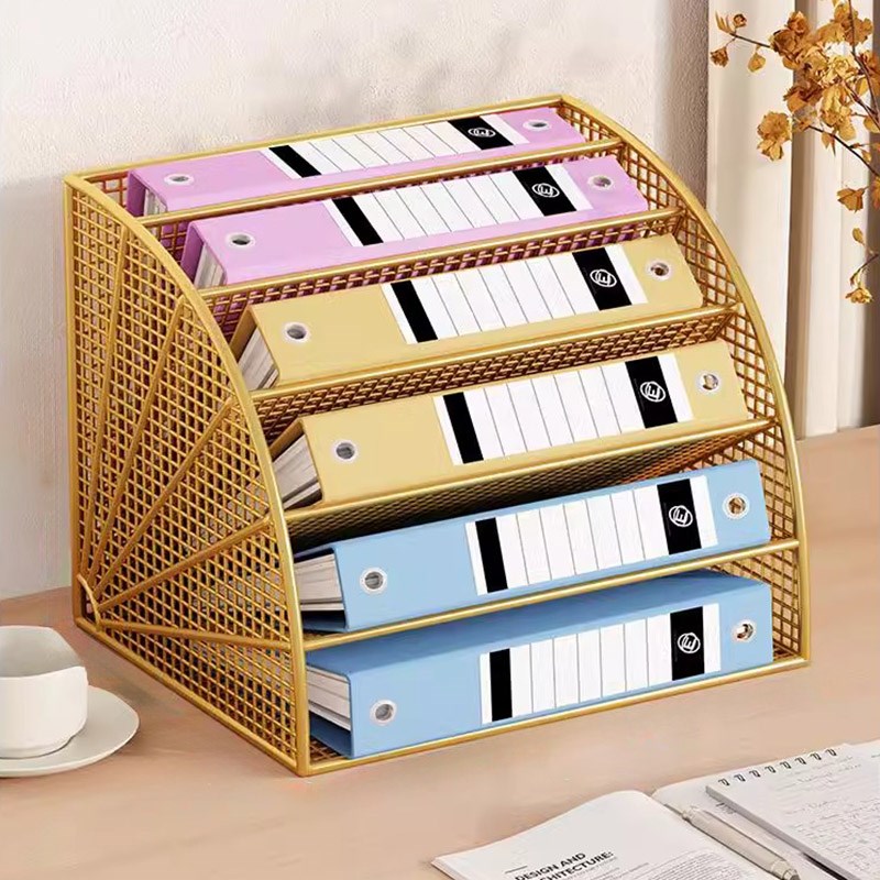 风琴文件夹多层资料档案收纳盒办公文具盒铁艺置物架A3A4收纳架子