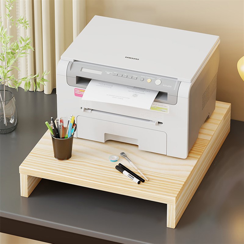 印表机置物架桌面文件整理架工位分层架木质影印机底座支架资料架