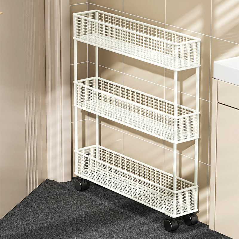 卫生间夹缝置物架门后超窄缝隙收纳柜浴室12cm极窄小推车超薄款