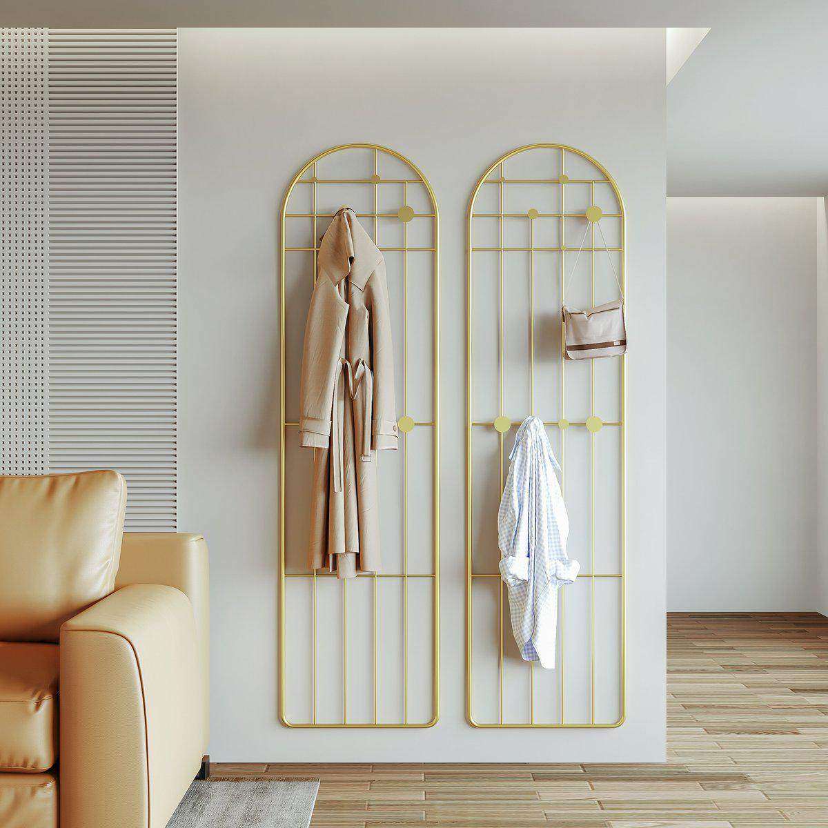 贴墙壁衣架挂衣架壁挂式入户玄关铁艺衣帽架卧室墙上落地置物架,住宅家具,衣帽架,淘宝优惠券,粉丝福利购,淘宝优惠卷