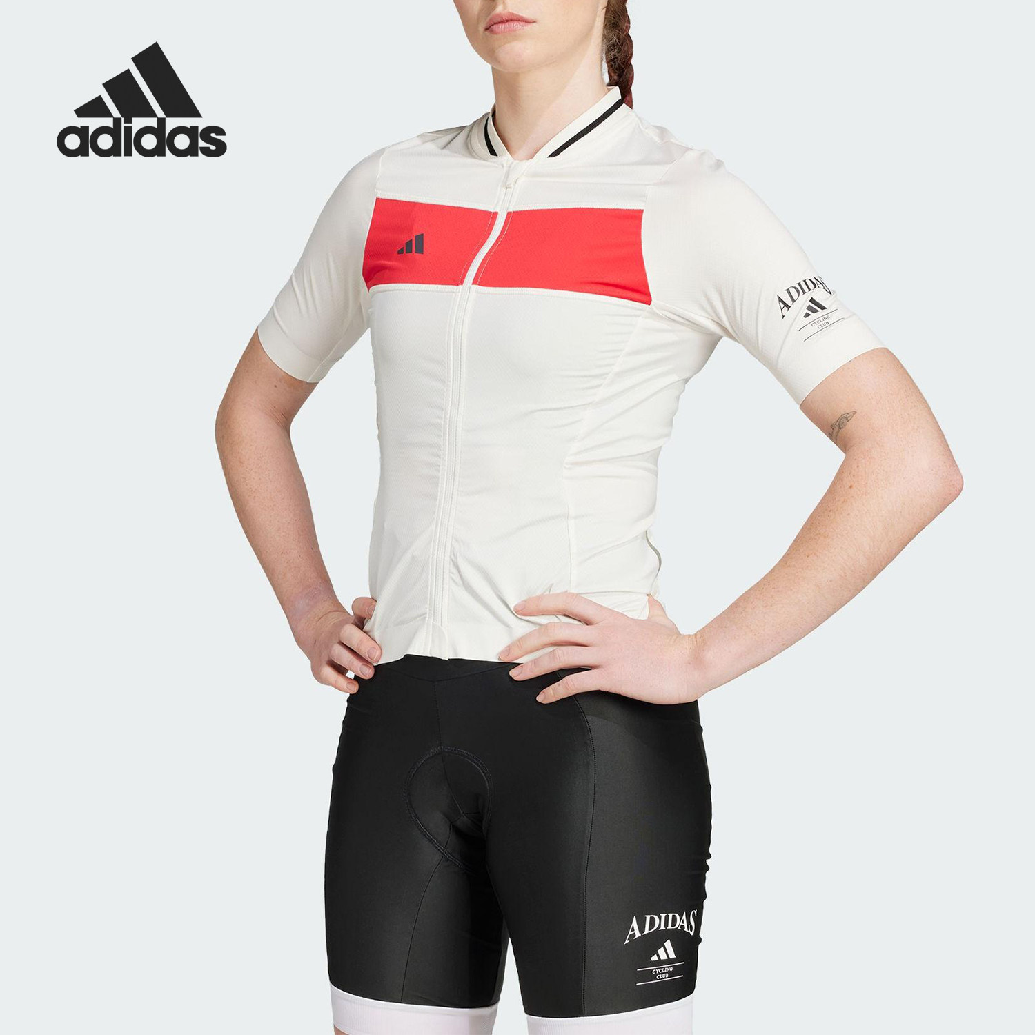Adidas/阿迪达斯正品2025夏季款女士针织骑行紧身上衣JD7181