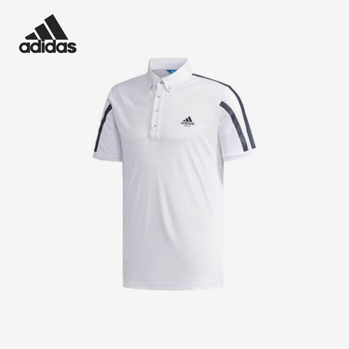 Adidas/阿迪达斯正品男士条纹简约运动透气短袖Polo衫DJ3591