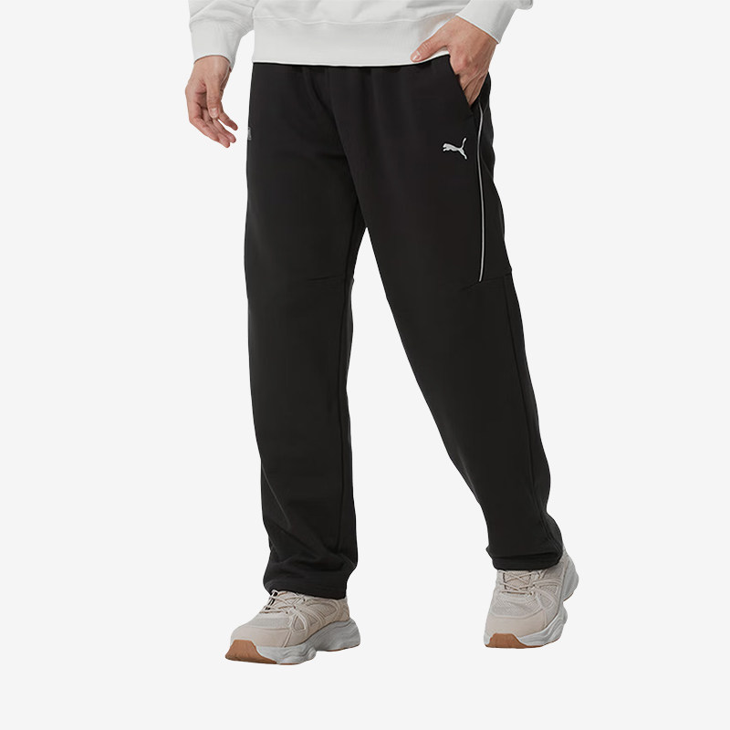 Puma/彪马正品新款男女同款宽松中腰系带经典运动休闲裤636089-01
