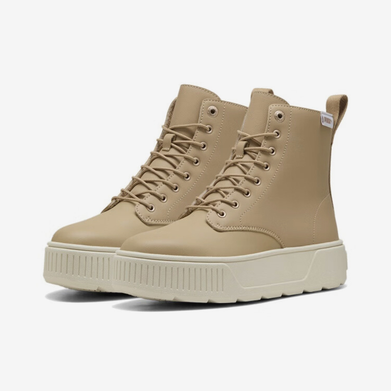 彪马女士经典复古皮质厚底板鞋