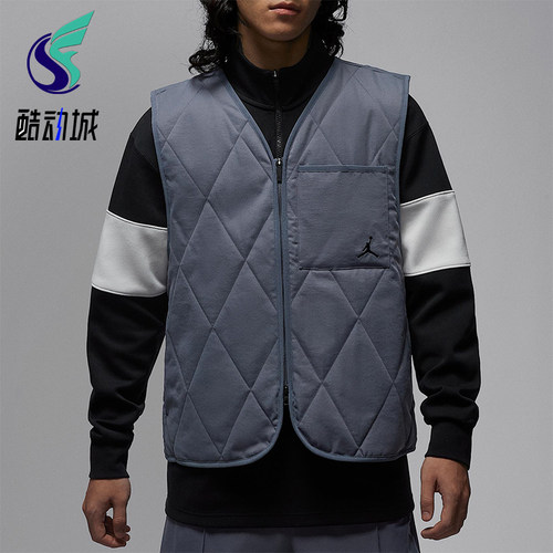 Nike/耐克正品JORDAN男士运动高尔夫保暖宽松棉马甲HQ8680-075