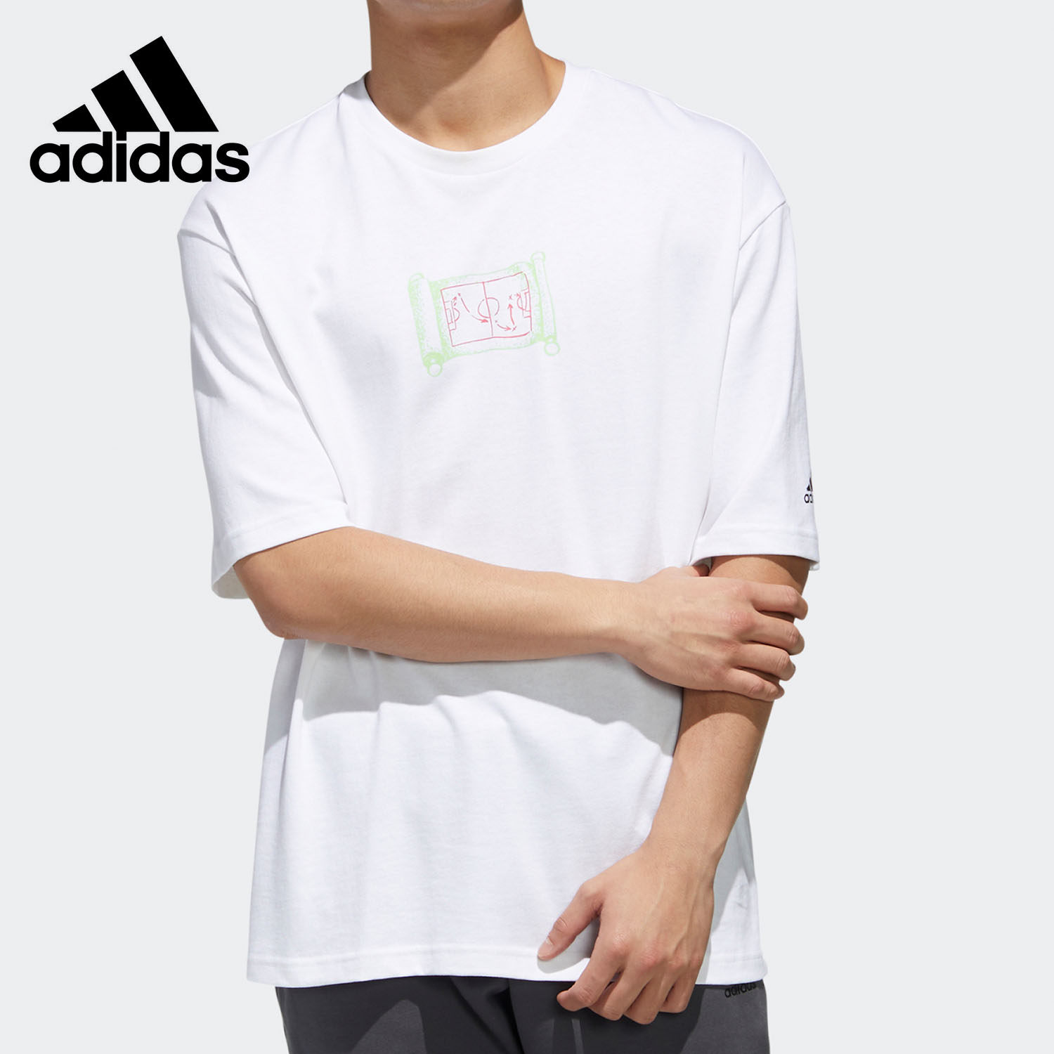 Adidas/阿迪达斯正品UB GFX TEE 1 男子足球场印花短袖T恤 GF3985