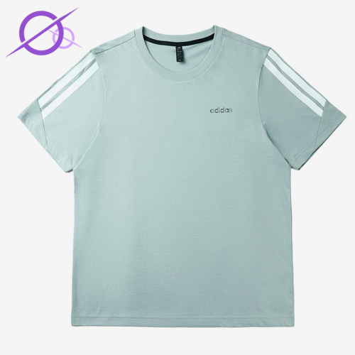 Adidas/阿迪达斯正品MSJ3STEE条纹简约圆领T恤经典灰色短袖KQ5325
