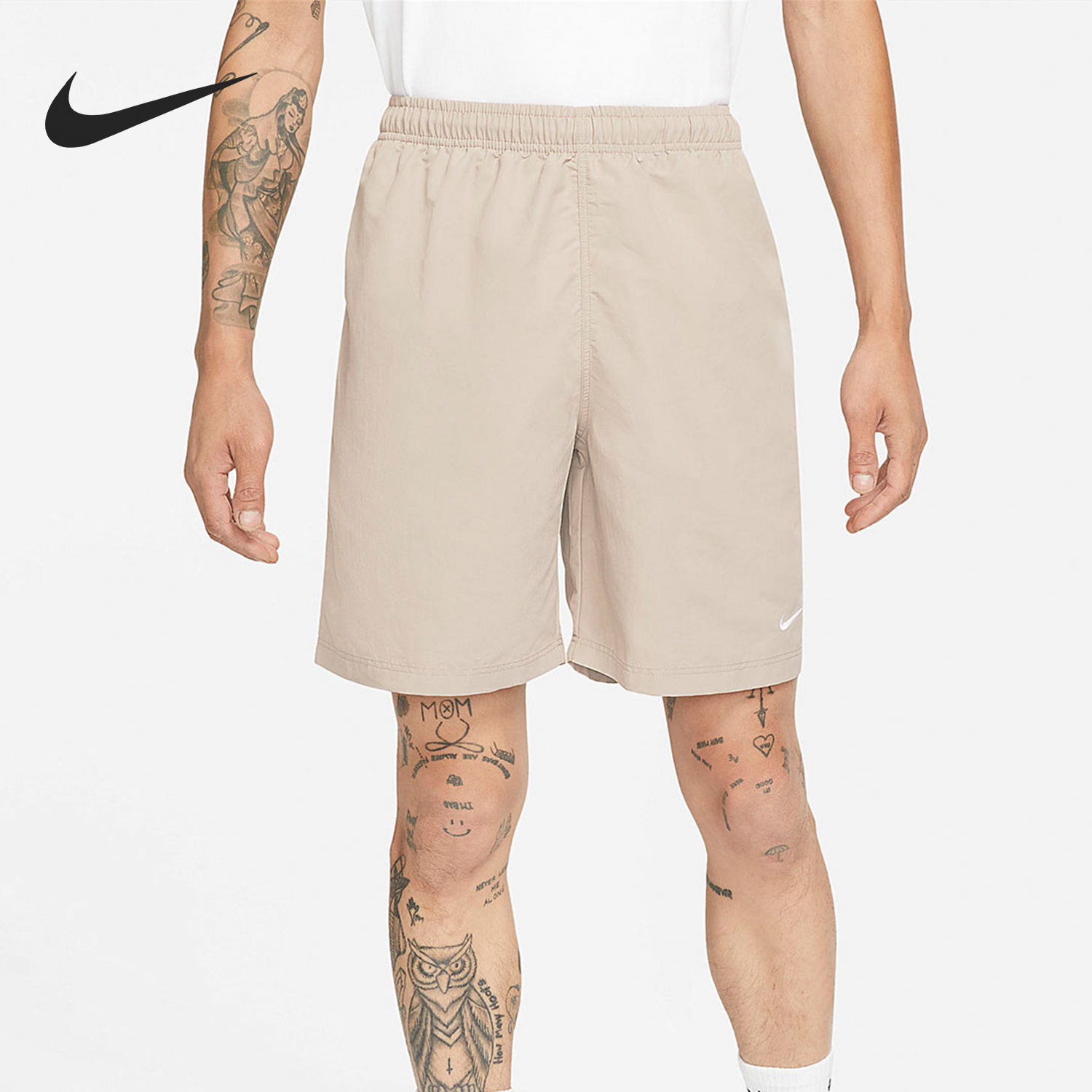 Nike/耐克正品2025男士日常松紧腰刺绣透气运动短裤DM4402-245