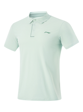 李宁正品健身系列男子速干凉爽简约轻盈翻领短袖POLO衫APLU121-5