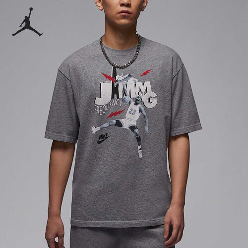 Nike/耐克正品JORDAN男士复古厚实透气休闲图案短袖HJ2930-091