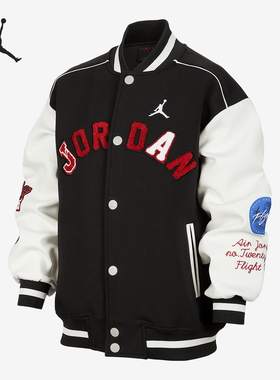 Nike/耐克正品JORDAN大童拼接时尚针织印花棒球服IF3746-010