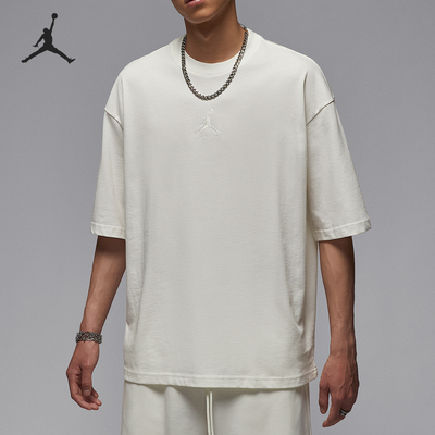 Nike/耐克正品JORDAN男士简约针织透气运动圆领T恤IB7346-133