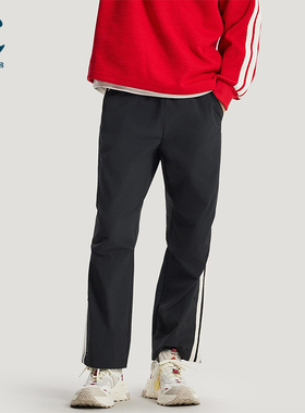 Adidas/阿迪达斯正品春秋男士休闲拒水梭织直筒运动长裤KR3077